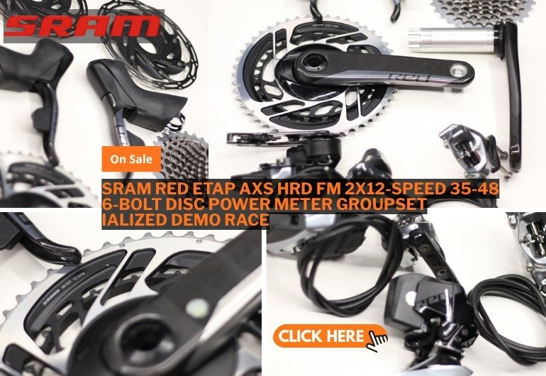 SRAM Red Etap AXS HRD FM 2x12-Speed 35-48 6-Bolt Disc Power Meter Groupset
