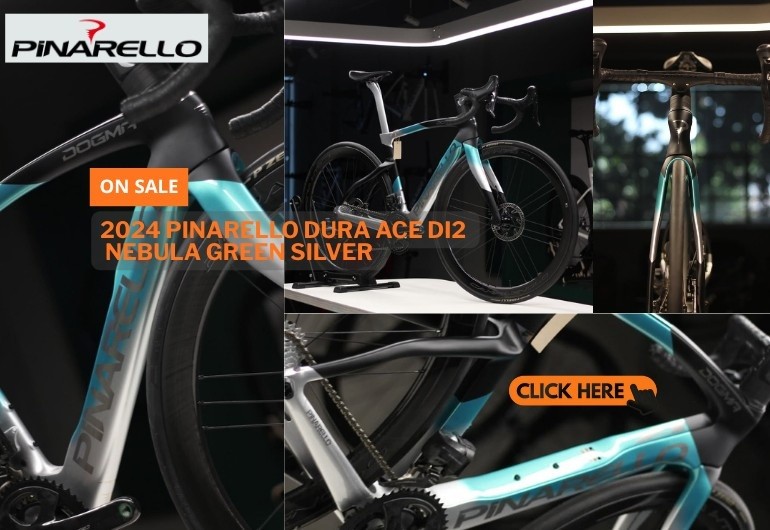 2024 Pinarello Dura Ace Di2 - Nebula Green Silver Road Bike