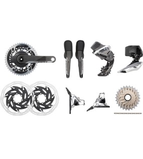 SRAM Red Etap AXS HRD FM 2x12-Speed 33-46 6-Bolt Disc Power Meter Groupset SRAM Red Etap AXS HRD FM 2x12-Speed 33-46 6-Bolt Disc Power Meter Groupset