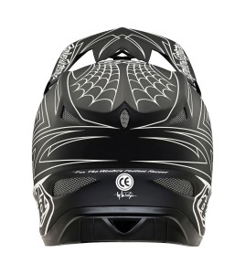Troy Lee Designs D3 Fiberlite Helmet Spiderstripe Black