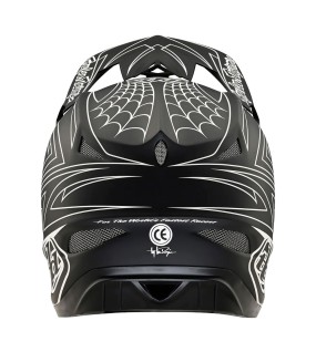 Troy Lee Designs D3 Fiberlite Helmet Spiderstripe Black
