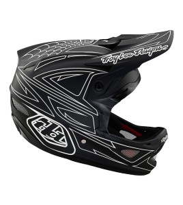 Troy Lee Designs D3 Fiberlite Helmet Spiderstripe Black
