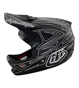 Troy Lee Designs D3 Fiberlite Helmet Spiderstripe Black