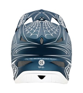 Troy Lee Designs D3 Fiberlite Helmet Spiderstripe Blue Troy Lee Designs D3 Fiberlite Helmet Spiderstripe Blue