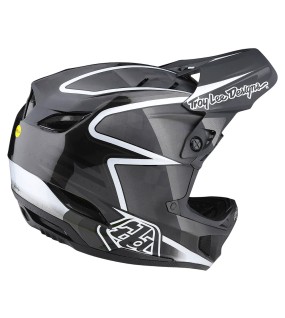 Troy Lee Designs D4 Carbon Helmet W/Mips Lines Black / Gray Troy Lee Designs D4 Carbon Helmet W/Mips Lines Black / Gray