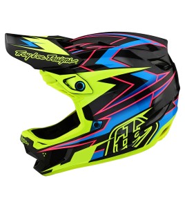 Troy Lee Designs D4 Carbon Helmet W/Mips Volt Black / Flo Yellow