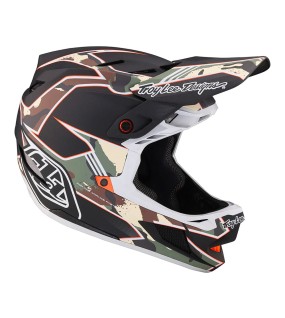 Troy Lee Designs D4 Composite Helmet W/Mips Matrix Camo Army Green
