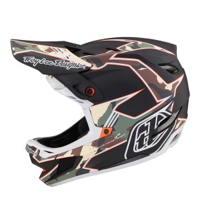Troy Lee Designs D4 Composite Helmet W/Mips Matrix Camo Army Green