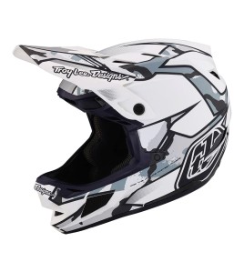 Troy Lee Designs D4 Composite Helmet W/Mips Matrix Camo White