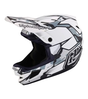 Troy Lee Designs D4 Composite Helmet W/Mips Matrix Camo White