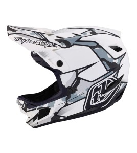 Troy Lee Designs D4 Composite Helmet W/Mips Matrix Camo White