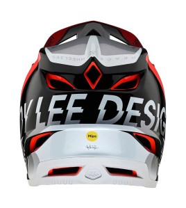 Troy Lee Designs D4 Composite Helmet W/Mips Qualifier Silver / Red Troy Lee Designs D4 Composite Helmet W/Mips Qualifier Silver / Red