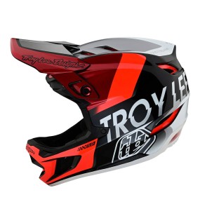 Troy Lee Designs D4 Composite Helmet W/Mips Qualifier Silver / Red