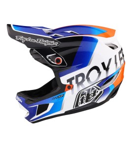Troy Lee Designs D4 Composite Helmet W/Mips Qualifier White / Blue