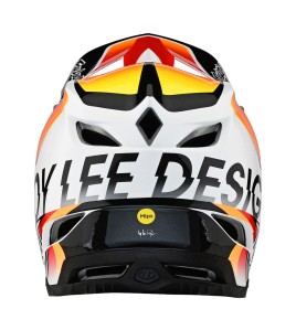 Troy Lee Designs D4 Composite Helmet W/Mips Qualifier White / Orange Troy Lee Designs D4 Composite Helmet W/Mips Qualifier White / Orange