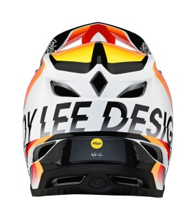 Troy Lee Designs D4 Composite Helmet W/Mips Qualifier White / Orange