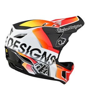 Troy Lee Designs D4 Composite Helmet W/Mips Qualifier White / Orange