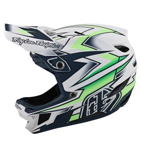 Troy Lee Designs D4 Composite Helmet W/Mips Volt White